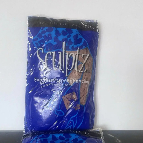 Sculptz Body‎ Shaping Footless Hose Q/1X Nude 2 Pairs - Picture 8 of 9